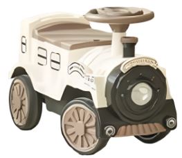 빈티지 무소음 기차 붕붕카(아이보리)